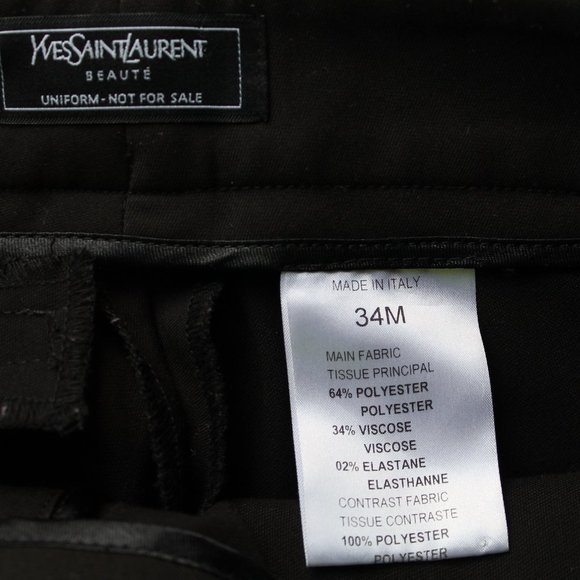 Yves Saint Laurent YSL Tuxedo Ankle Pant Black Size 34 - Picture 5 of 5